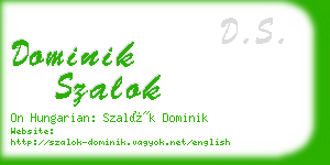 dominik szalok business card